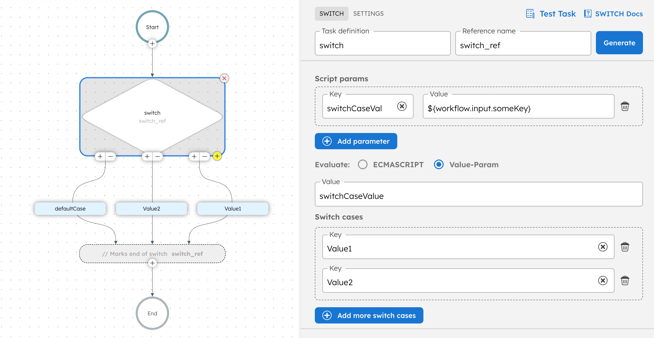Screenshot of Switch Task in Orkes Conductor