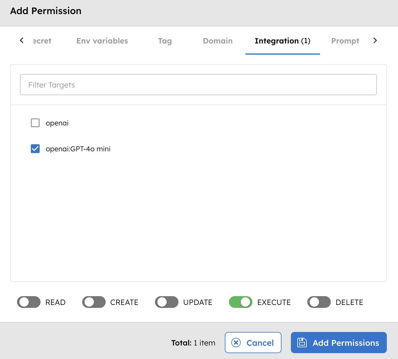 Add Permissions for Azure OpenAI Integration