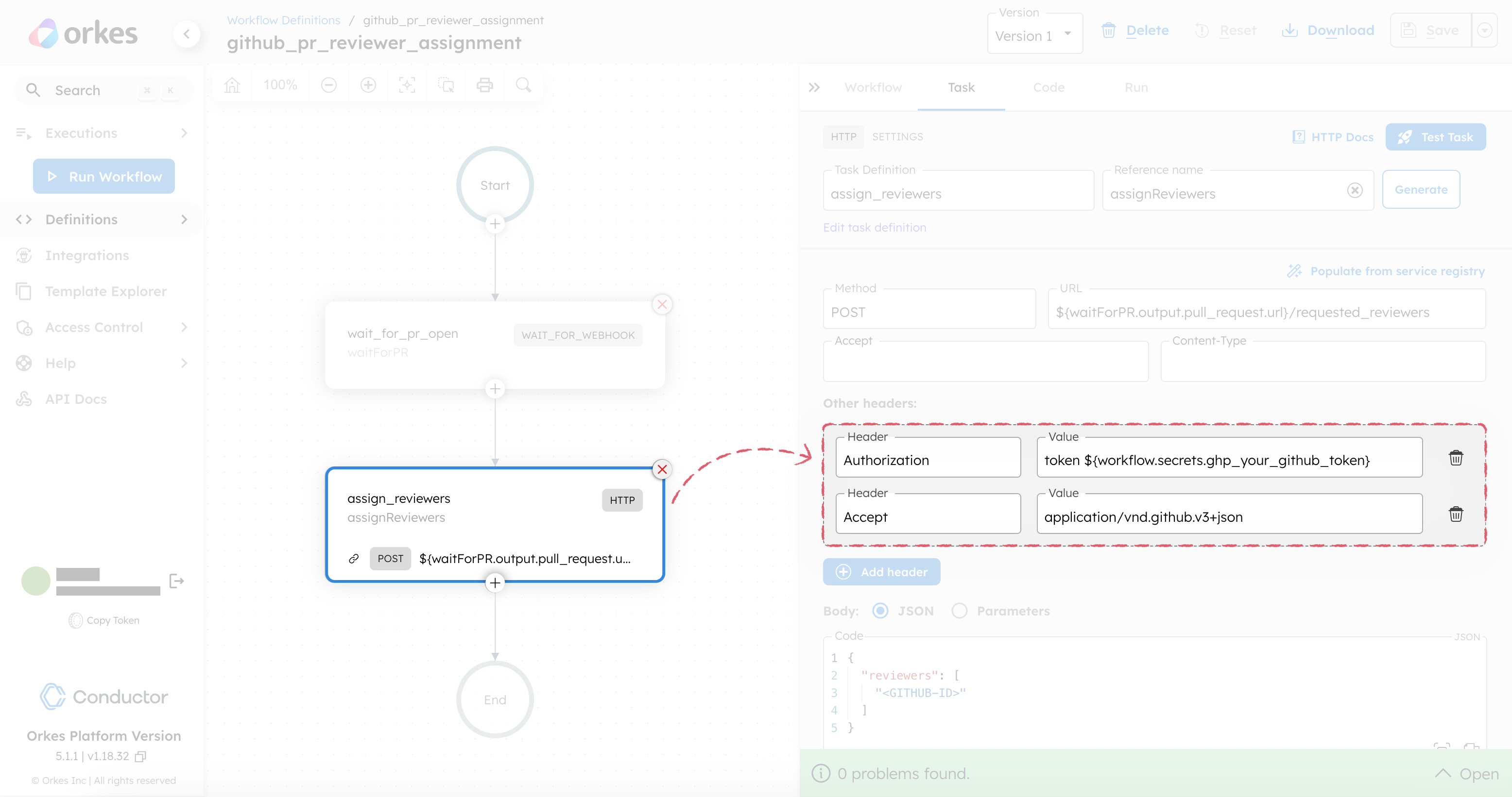 Authorizing API request using stored secret