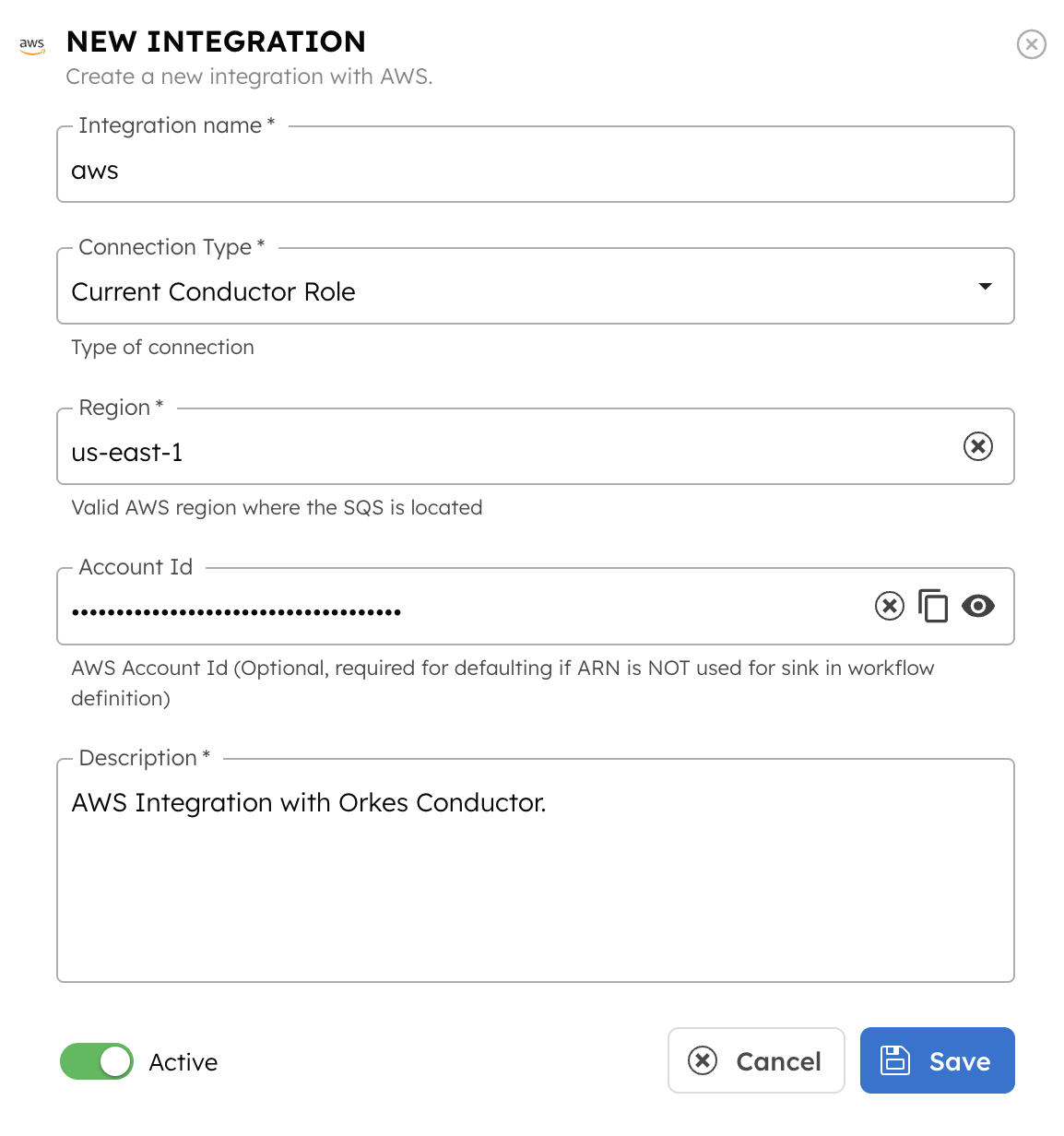 AWS Integration with Orkes Conductor