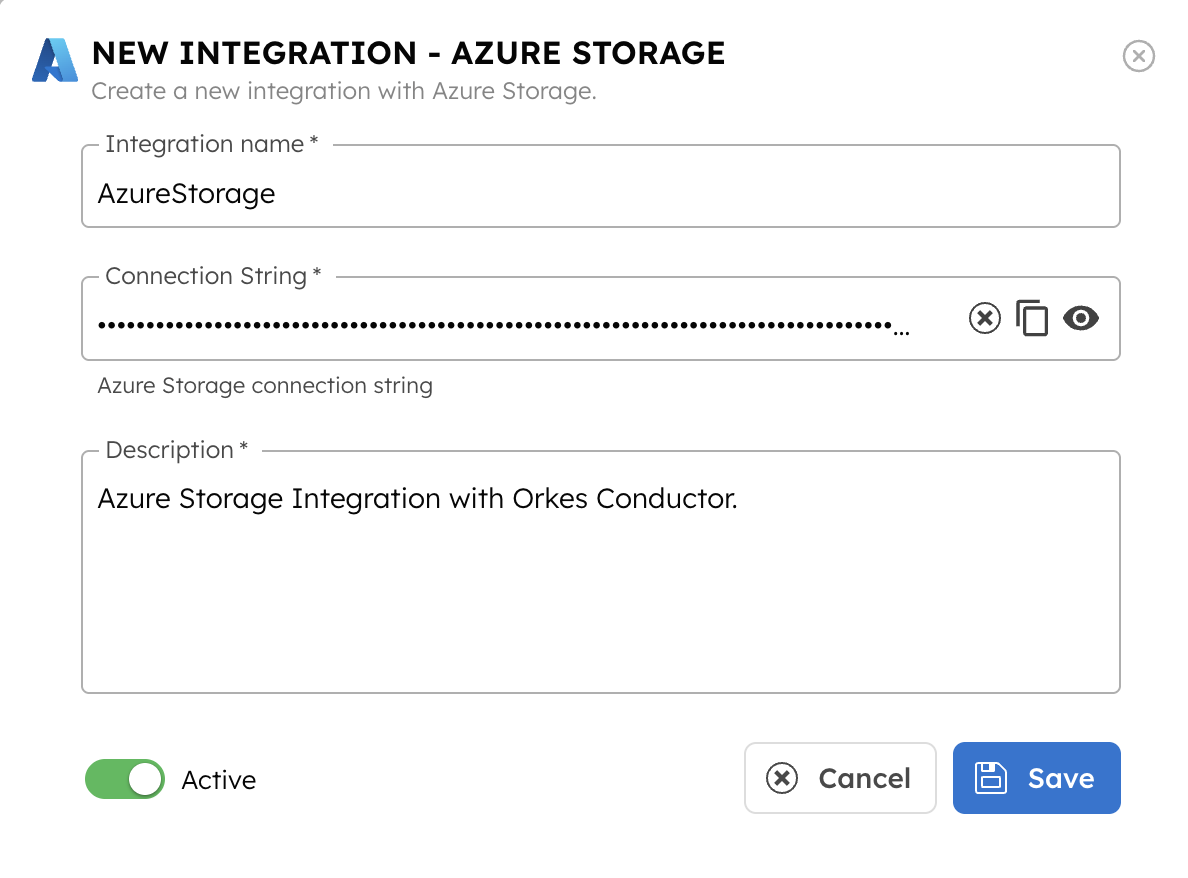 Azure Storage Integration with Orkes Conductor