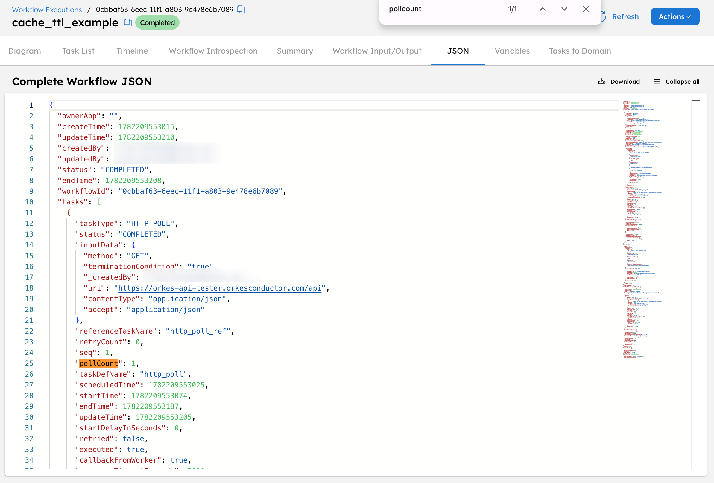 Example for cache TTL expiry