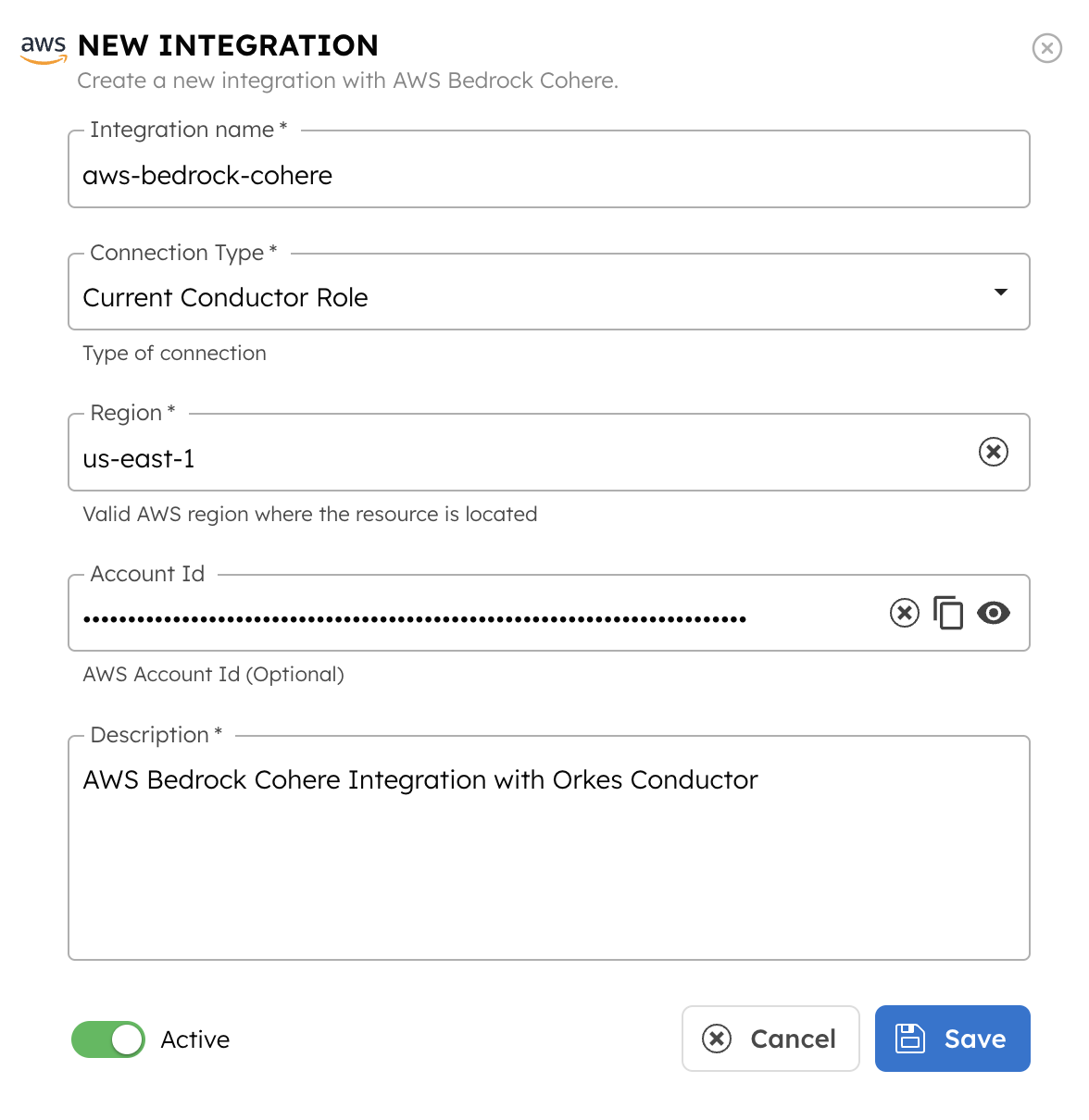 AWS Bedrock Cohere Integration with Orkes Conductor