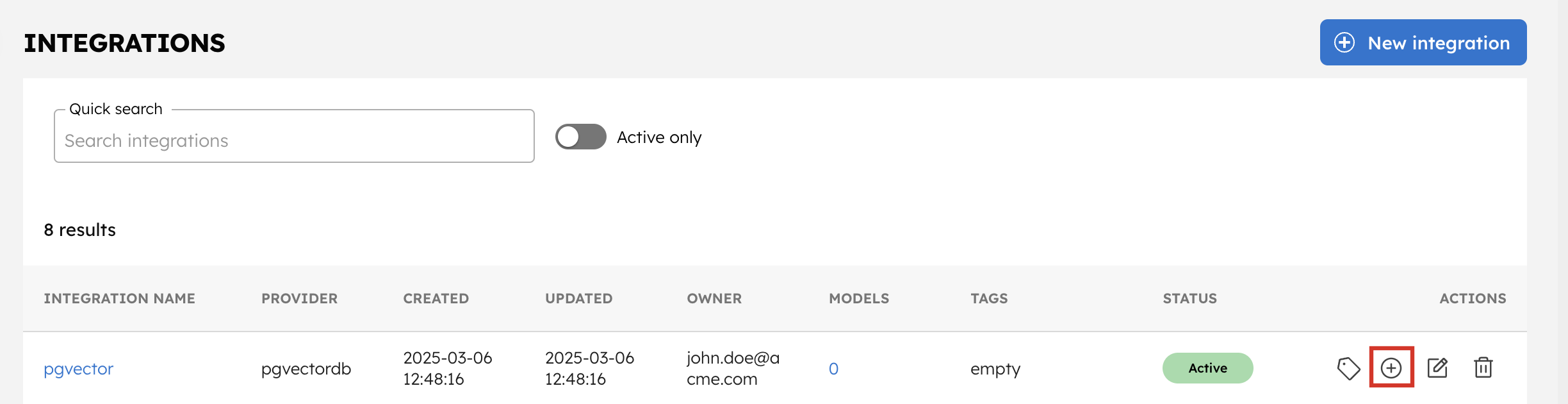 Create Indexes for Postgres Integration