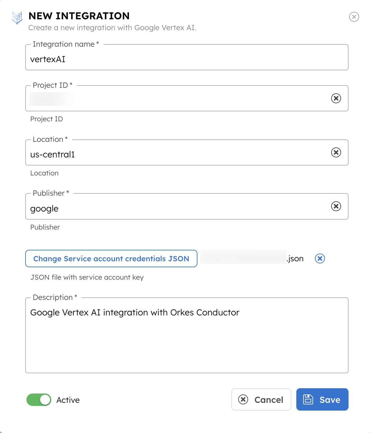 Google Vertex AI Integration with Orkes Conductor