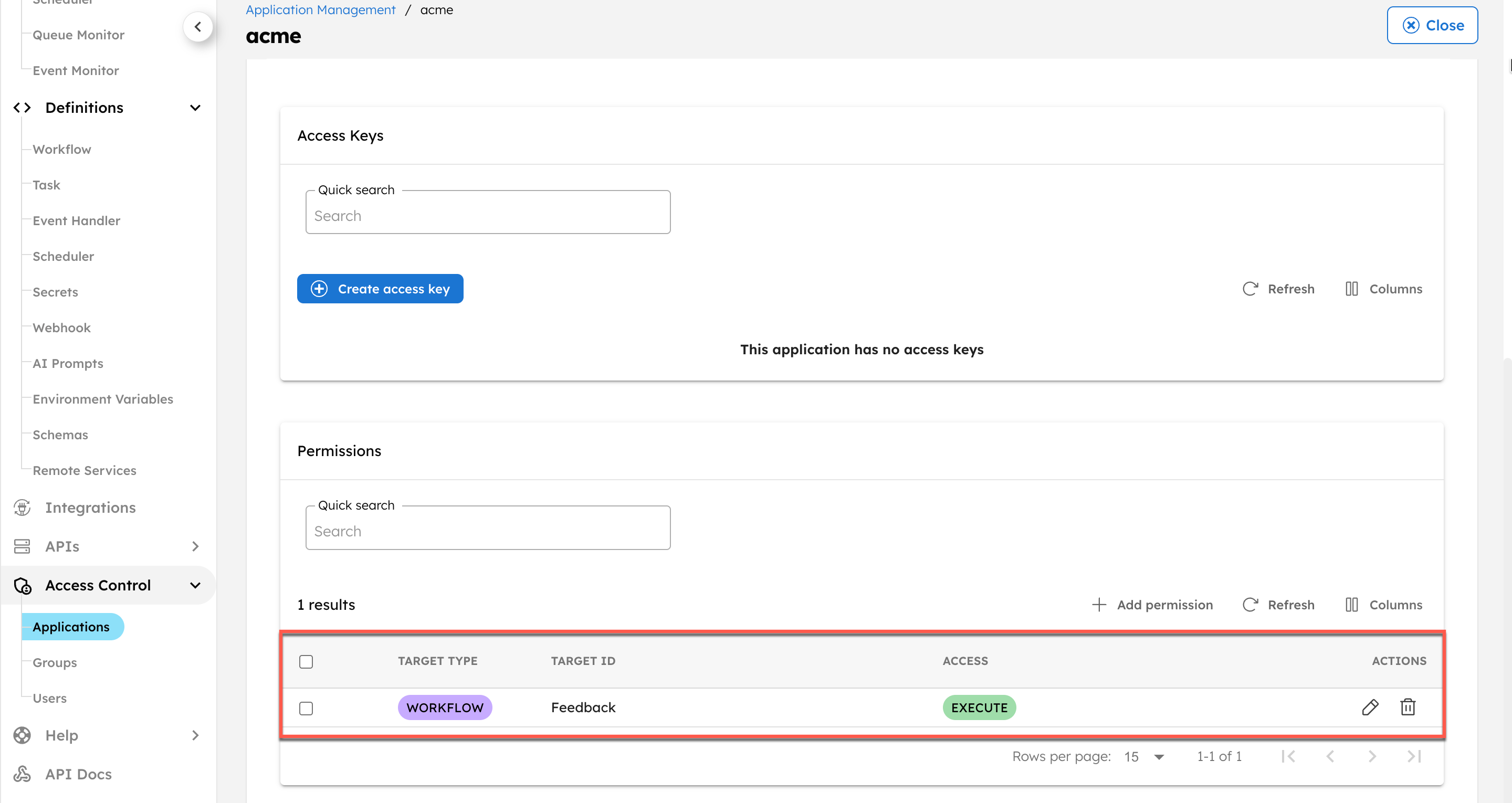 Create application in Orkes Conductor