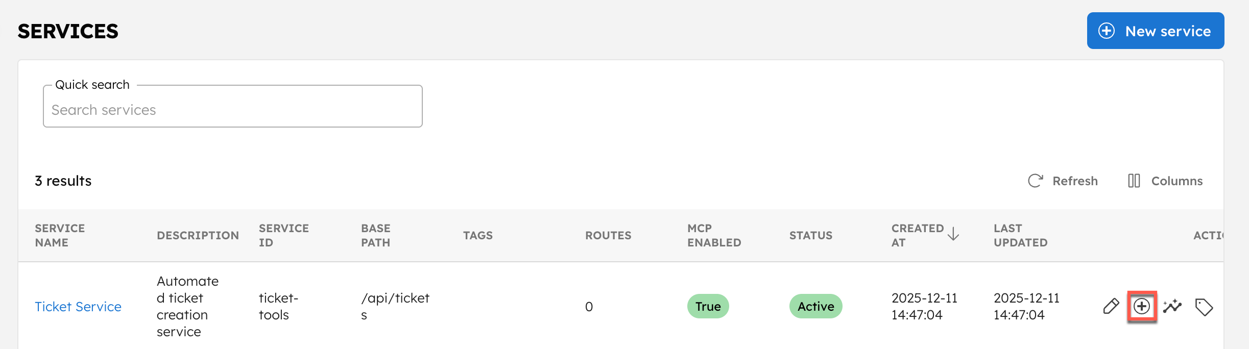 Create route for MCP gateway