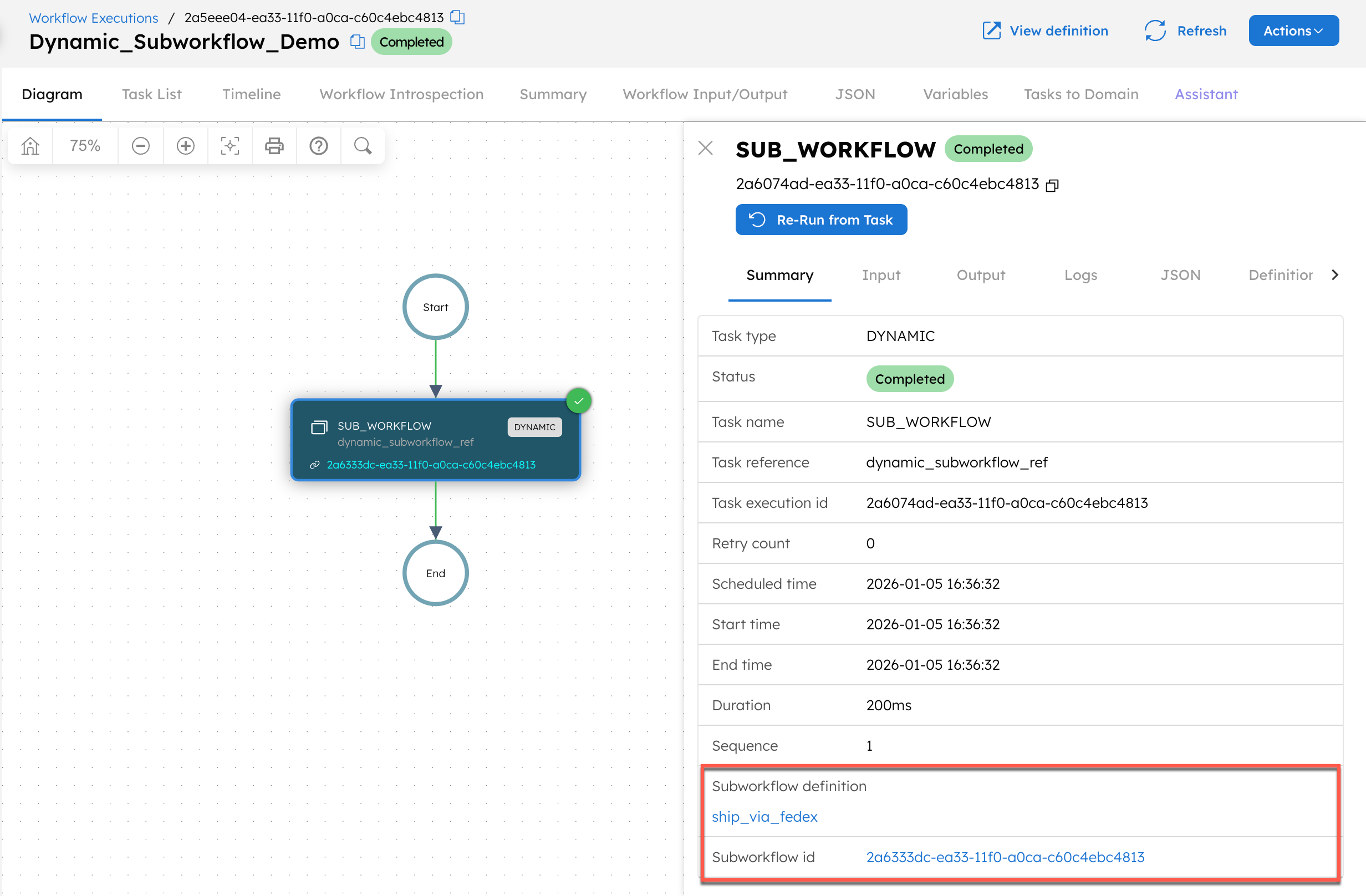 Task output of a Dynamic task