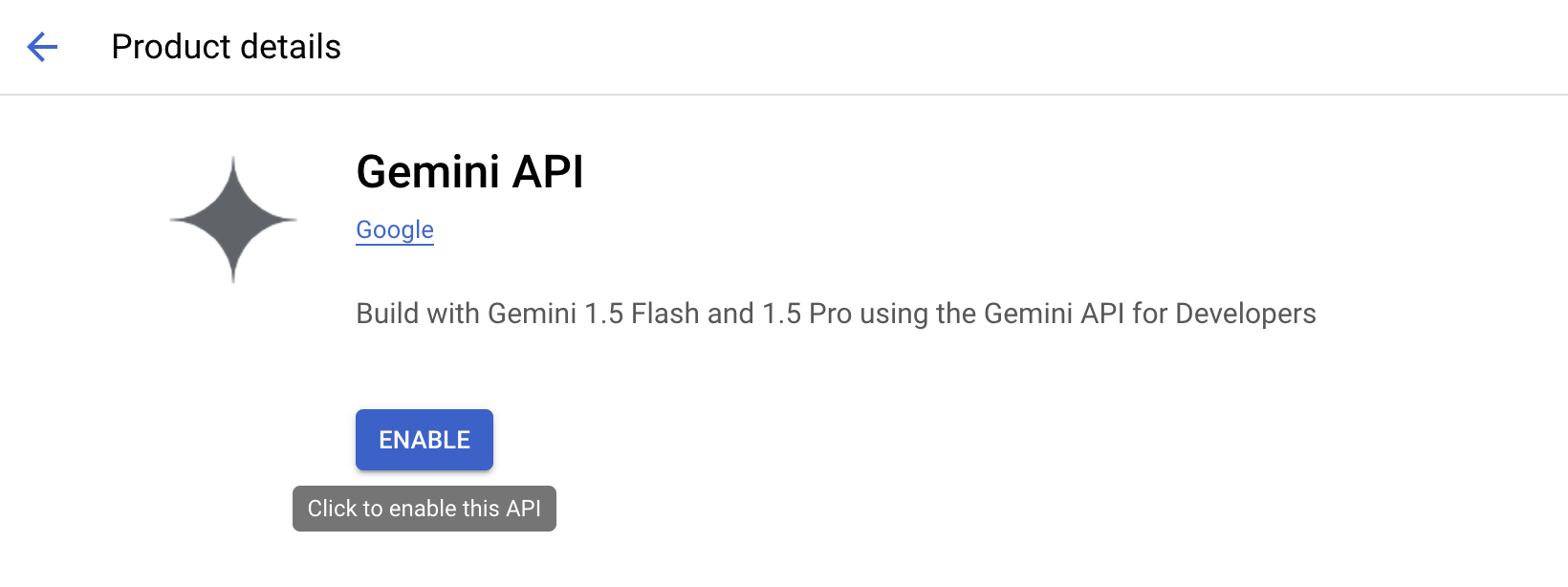 Enabling Gemini API