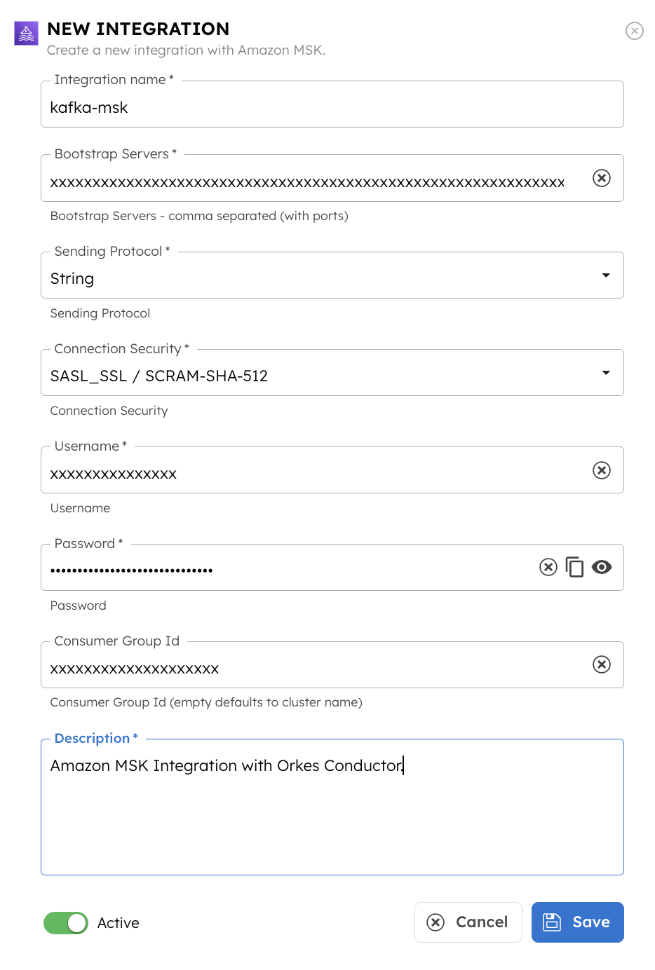 Amazon MSK Integration with Orkes Conductor