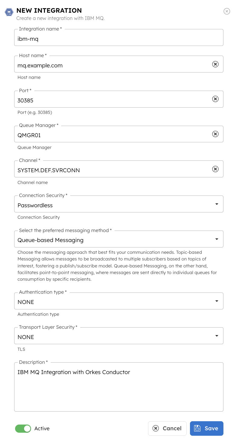 IBM MQ Integration with Orkes Conductor