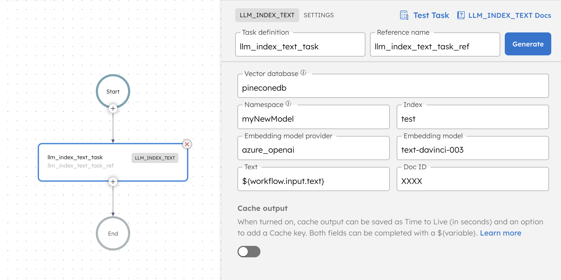 LLM Index Text Task - UI