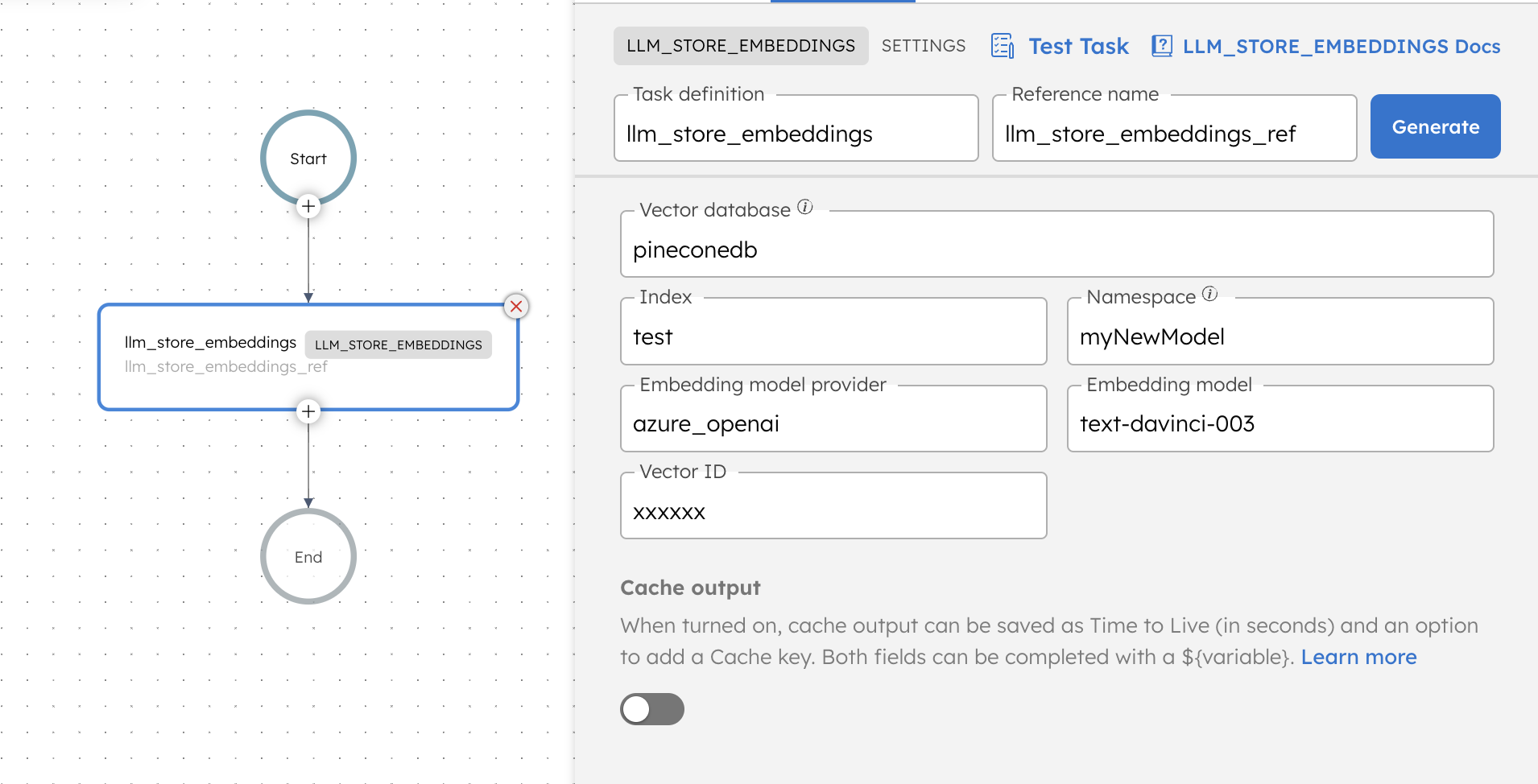LLM Store Embeddings Task - UI