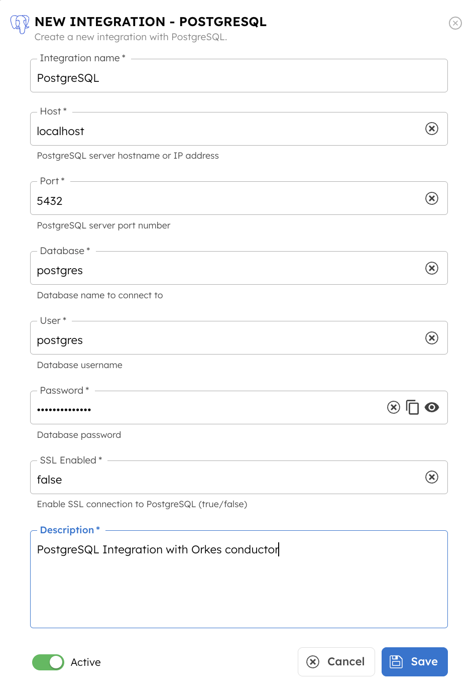 PostgreSQL Integration with Orkes Conductor