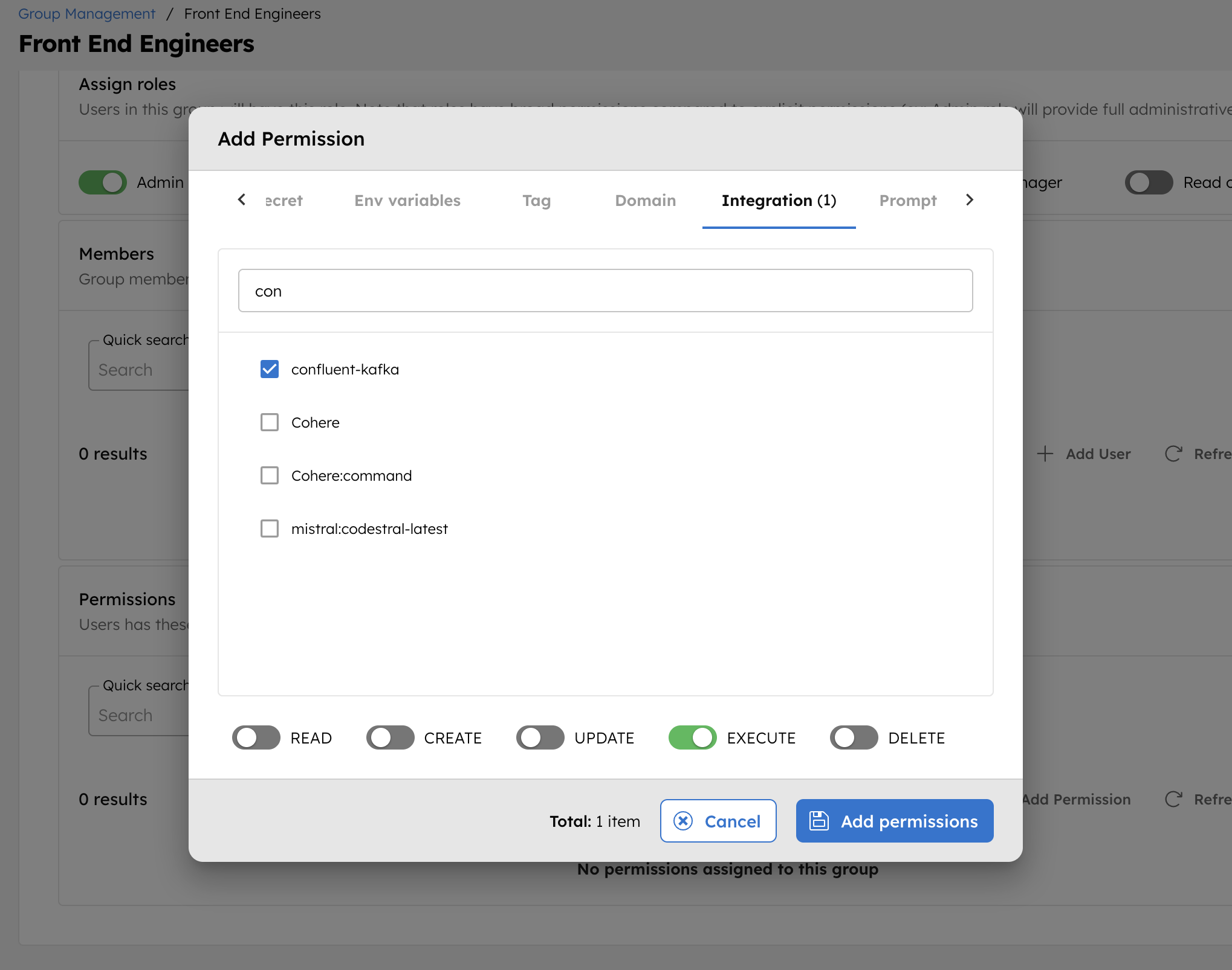 Configuring RBAC for Confluent Kafka Integration