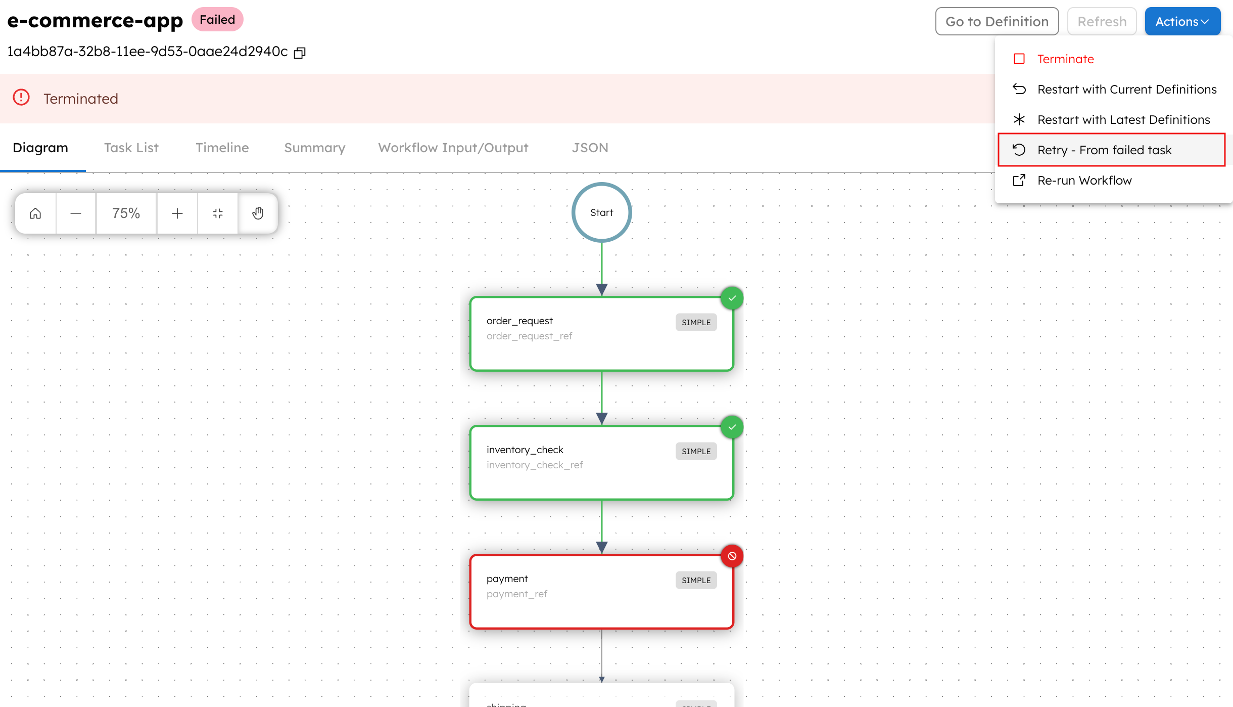 Retry from Conductor UI