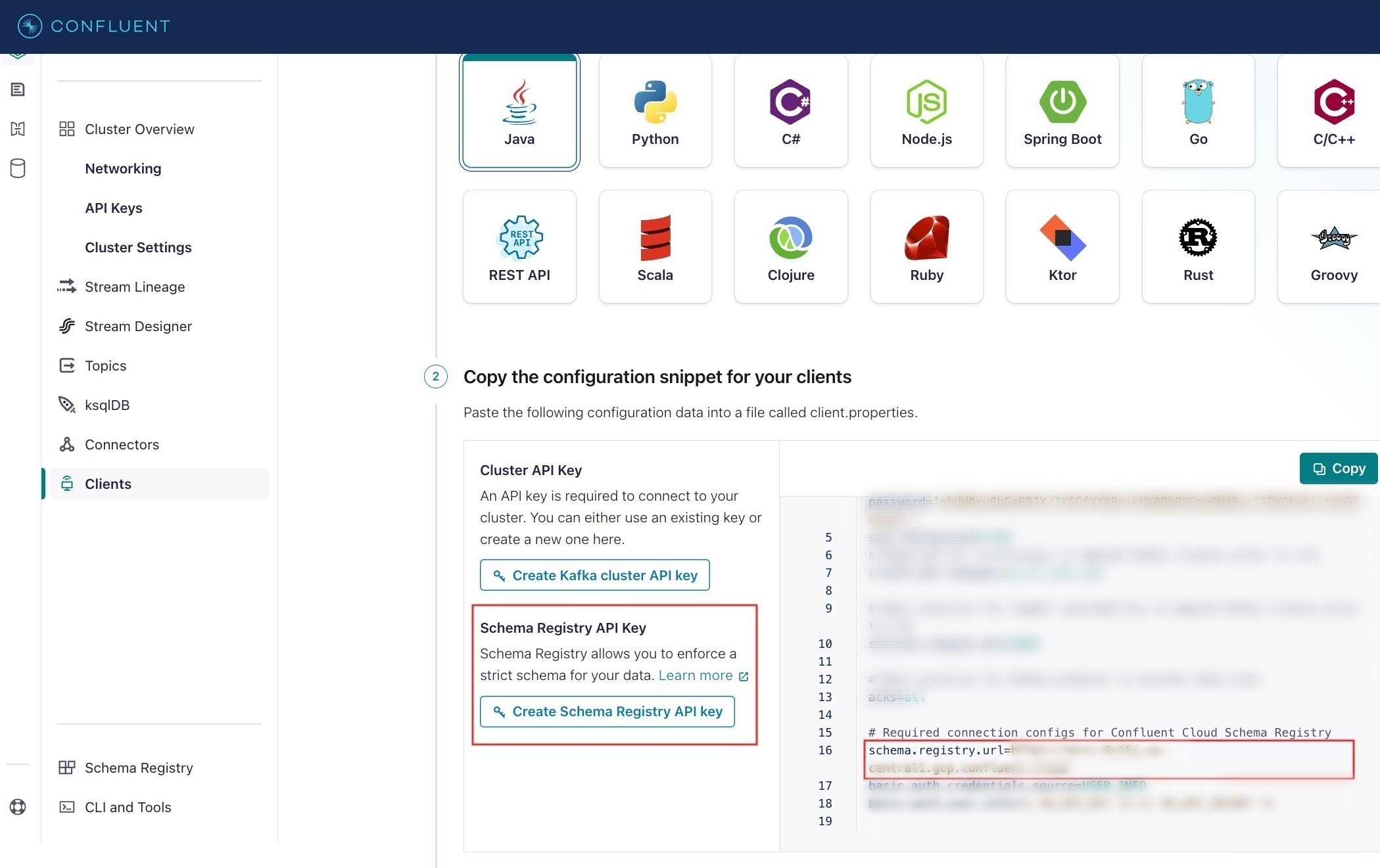 Getting Schema Registry URL