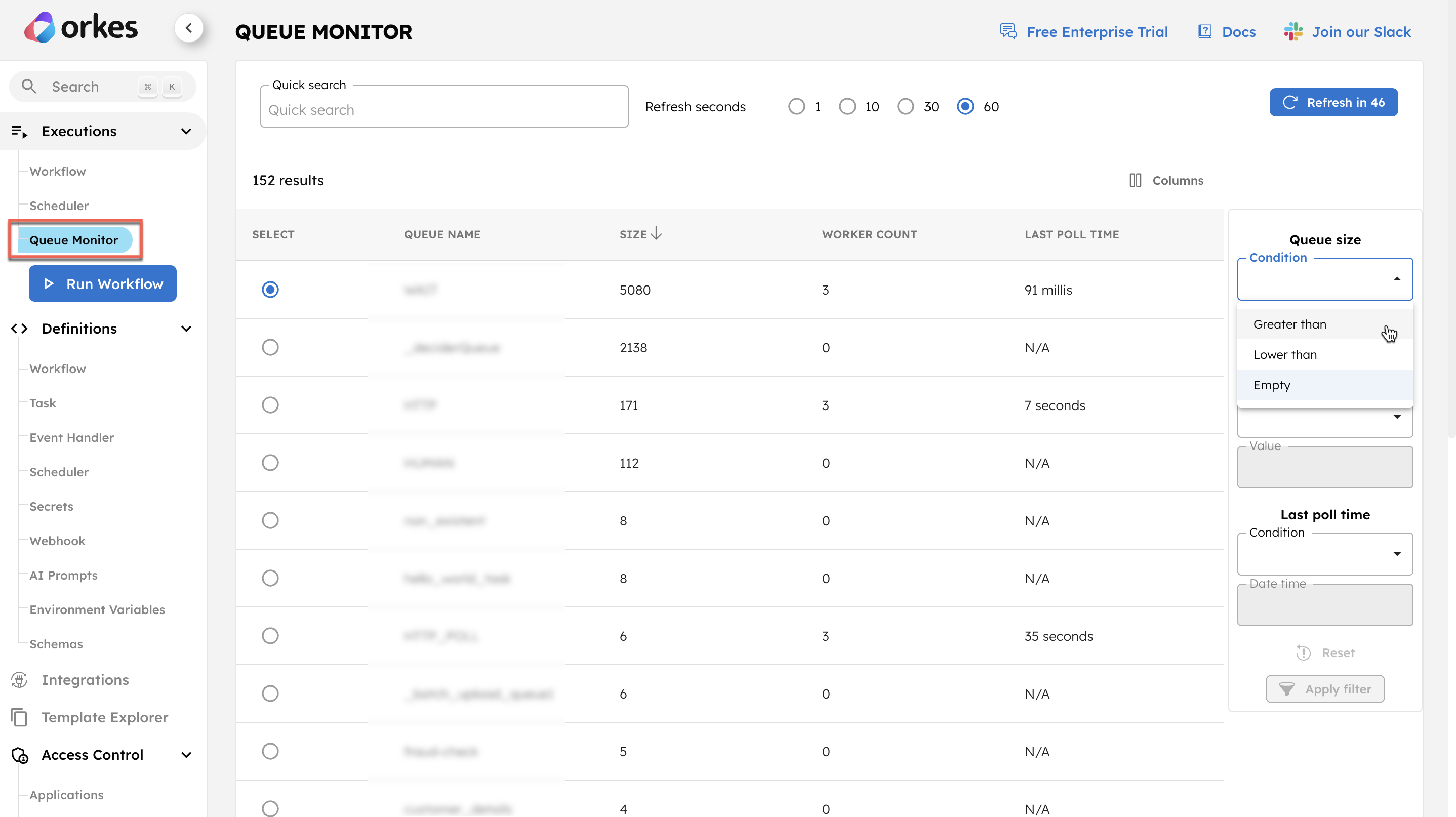 Monitoring Task Queues in Conductor