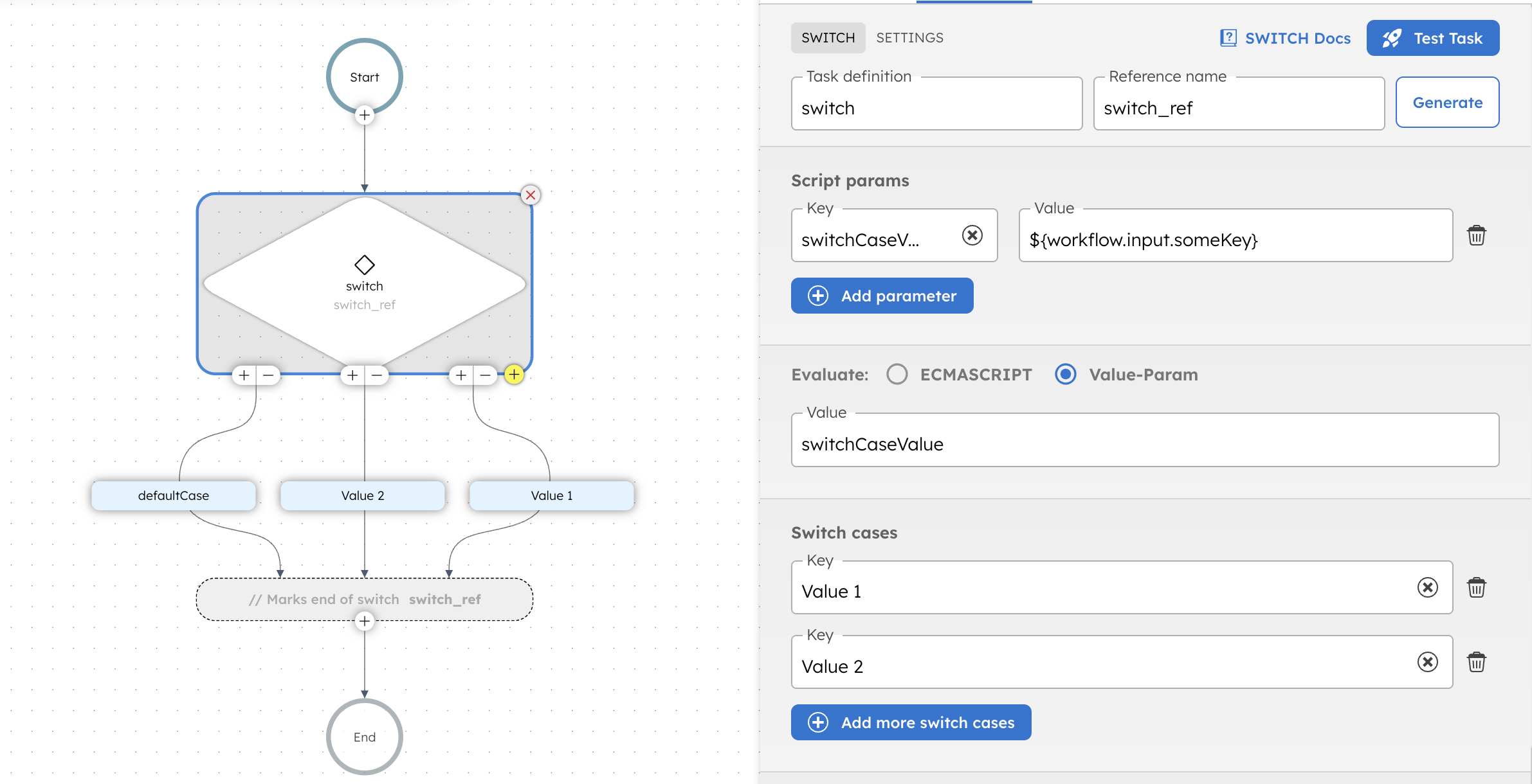 Screenshot of Switch Task in Orkes Conductor