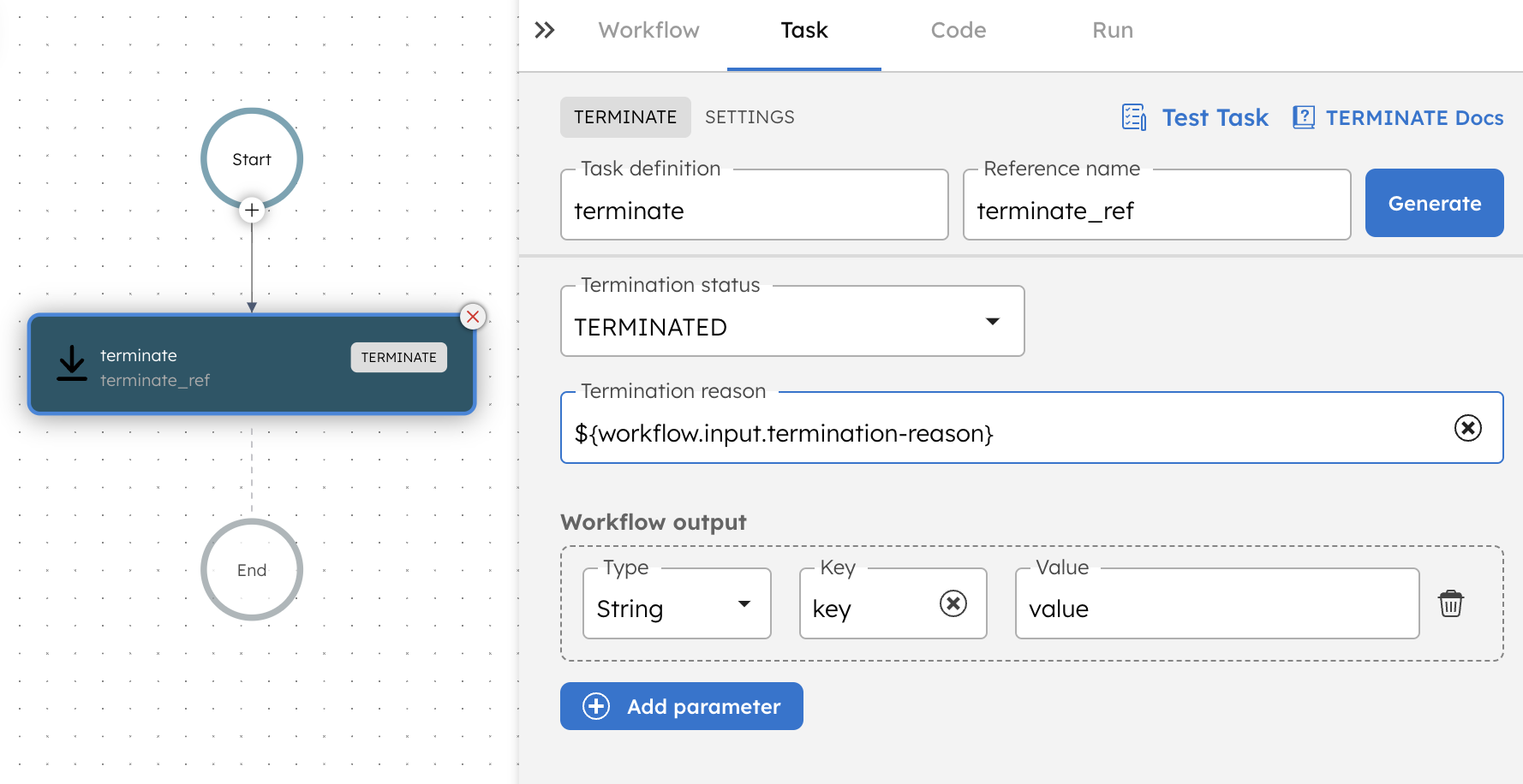 Adding wait task