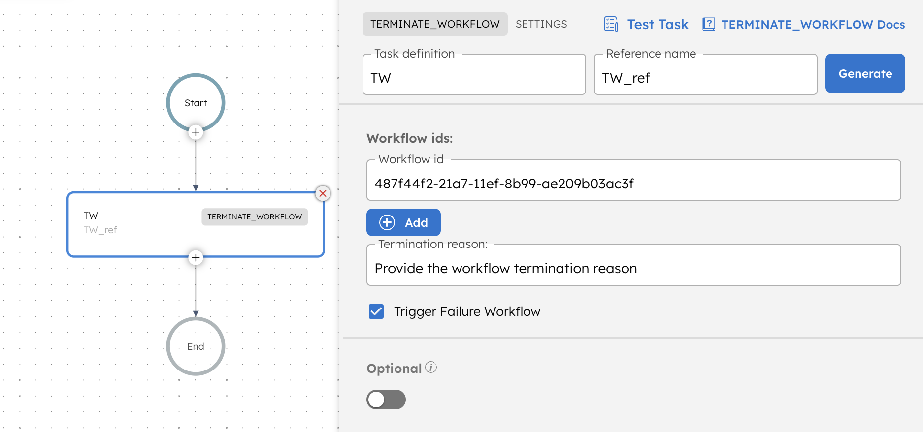 Adding wait task