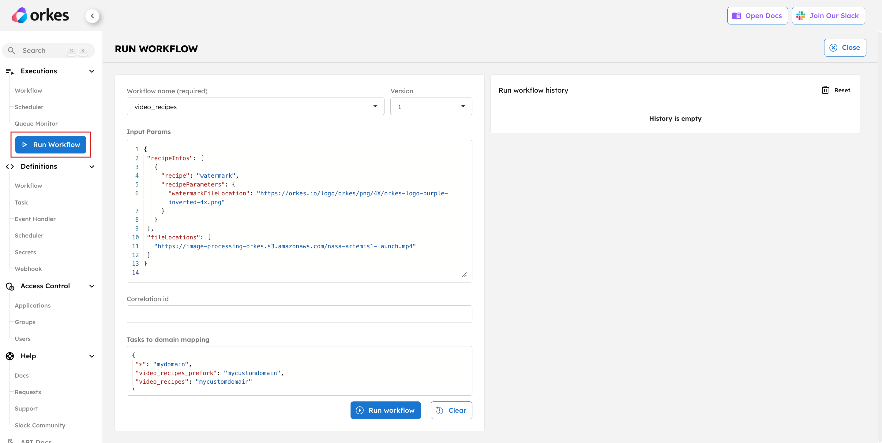 Video Encoding Workflow Execution