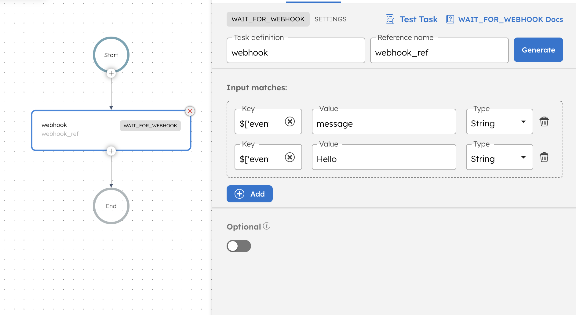 Webhook UI