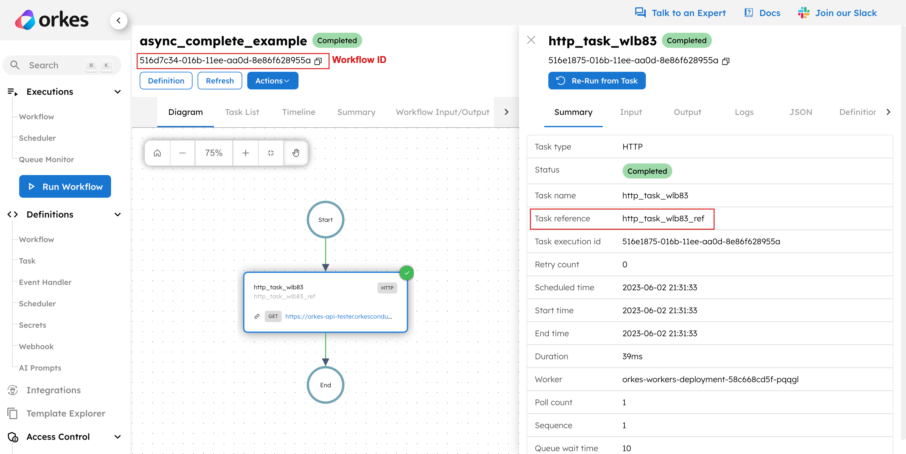 Workflow ID in Conductor