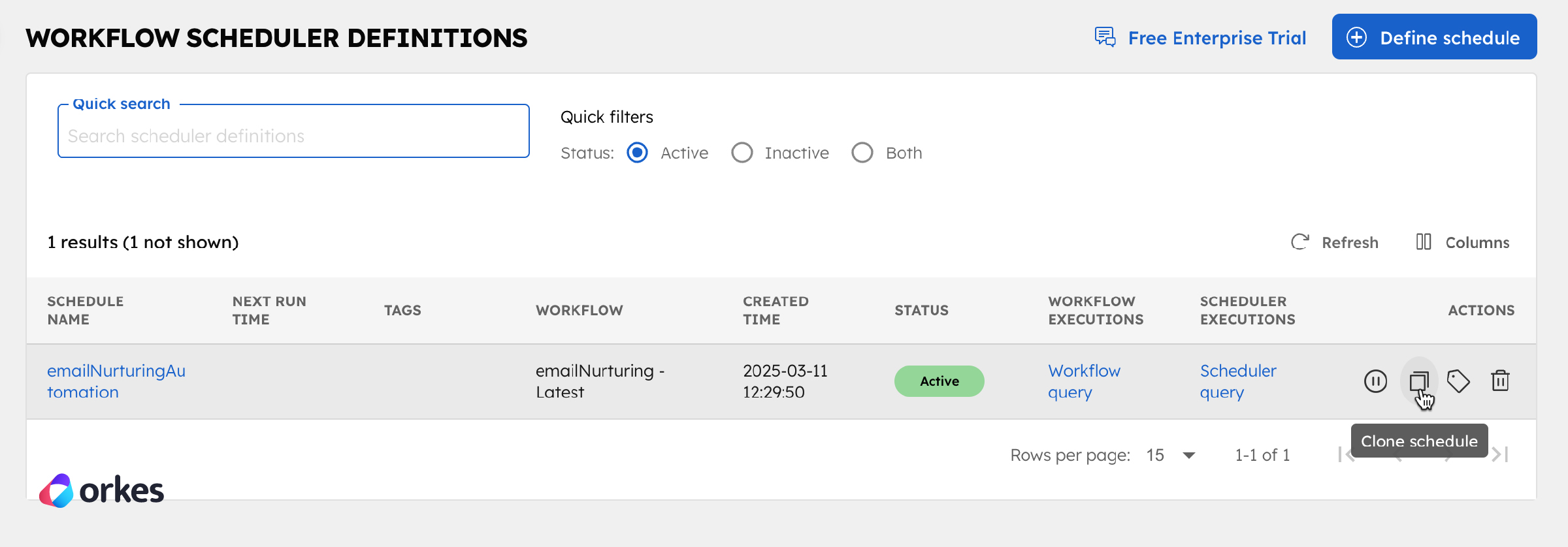 Cloning workflow scheduler in Orkes Conductor