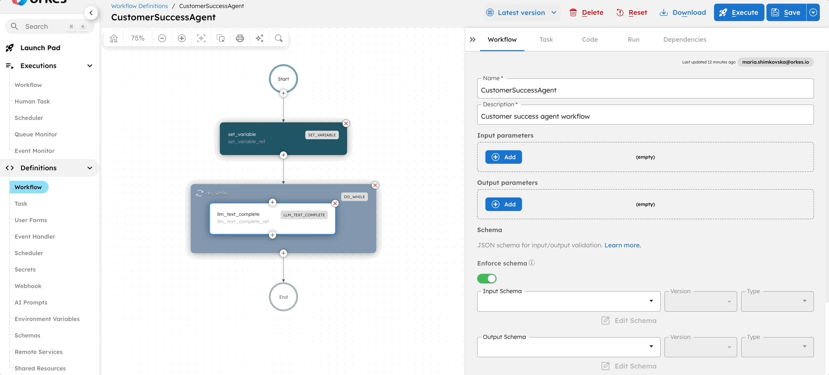Set up LLM provider and Model fields in the LLM_TEXT_COMPLETE task