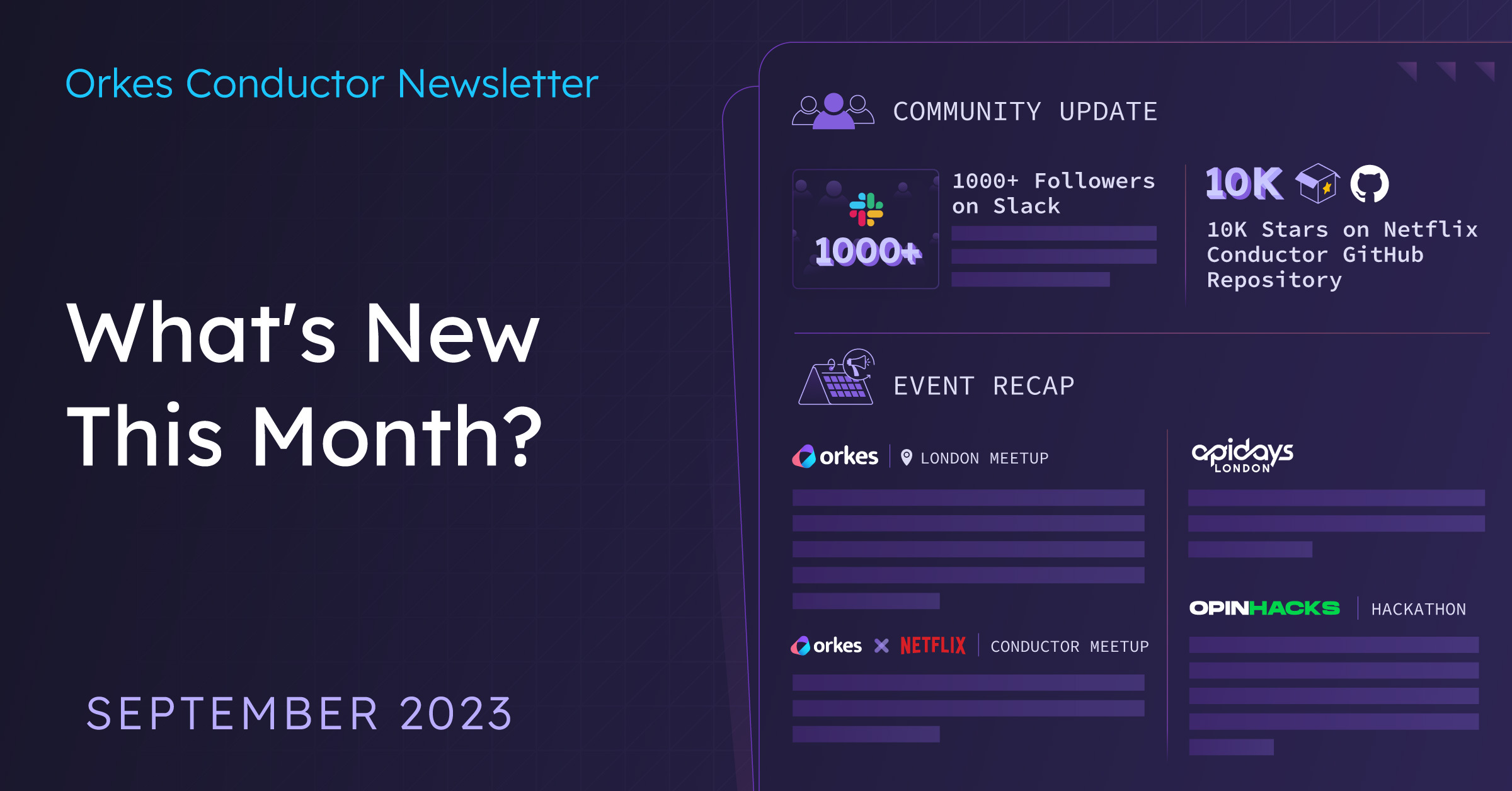 Orkes Monthly Highlights - September 2023