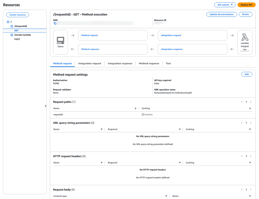 API for getting the long running API task status