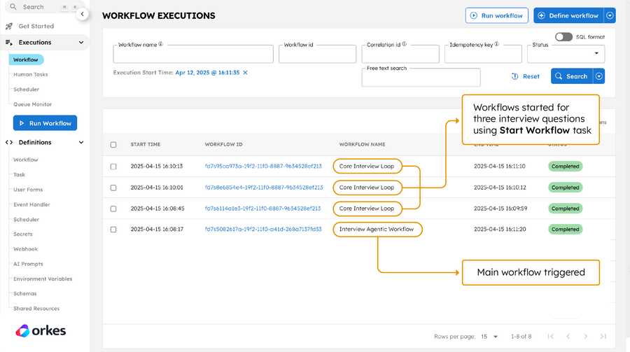 Workflows triggered in Developer Playground